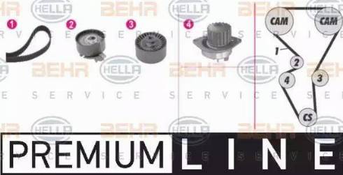 BEHR HELLA Service 8MP 376 812-861 - Pompe à eau + kit de courroie de distribution cwaw.fr