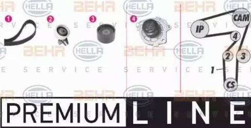 BEHR HELLA Service 8MP 376 812-811 - Pompe à eau + kit de courroie de distribution cwaw.fr