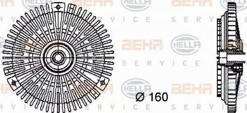 BEHR HELLA Service 8MV 376 732-261 - Embrayage, ventilateur de radiateur cwaw.fr