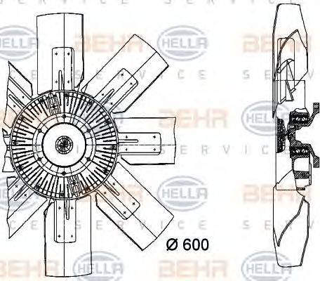 BEHR HELLA Service 8MV 376 728-511 - Ventilateur, refroidissement du moteur cwaw.fr