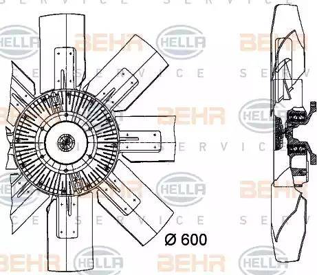 BEHR HELLA Service 8MV 376 728-011 - Ventilateur, refroidissement du moteur cwaw.fr