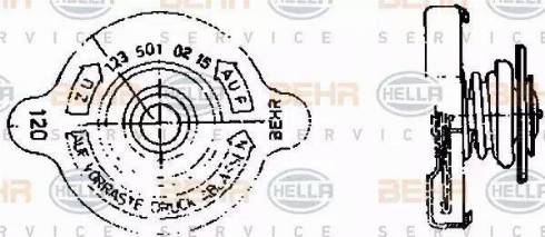 BEHR HELLA Service 8MY 376 742-141 - Bouchon, réservoir de liquide de refroidissement cwaw.fr