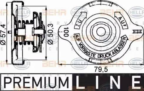 BEHR HELLA Service 8MY 376 742-181 - Bouchon de radiateur cwaw.fr