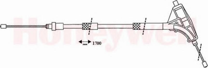 BENDIX 432416 B - Tirette à câble, frein de stationnement cwaw.fr