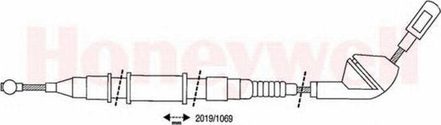 BENDIX 432123 B - Tirette à câble, frein de stationnement cwaw.fr