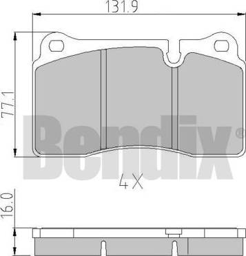 BENDIX 510958 - Kit de plaquettes de frein, frein à disque cwaw.fr