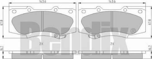 BENDIX 510964 - Kit de plaquettes de frein, frein à disque cwaw.fr