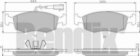 BENDIX 510906 - Kit de plaquettes de frein, frein à disque cwaw.fr