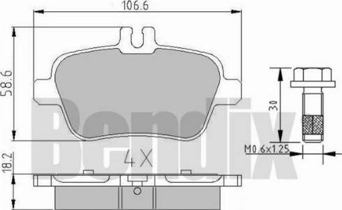 BENDIX 510914 - Kit de plaquettes de frein, frein à disque cwaw.fr