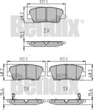 BENDIX 510918 - Kit de plaquettes de frein, frein à disque cwaw.fr