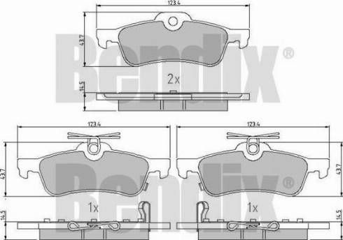 BENDIX 510989 - Kit de plaquettes de frein, frein à disque cwaw.fr