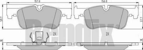 BENDIX 510982 - Kit de plaquettes de frein, frein à disque cwaw.fr