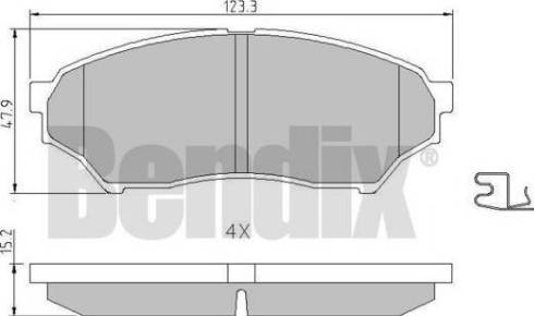 BENDIX 510931 - Kit de plaquettes de frein, frein à disque cwaw.fr