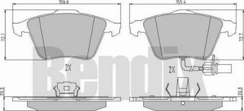 BENDIX 510920 - Kit de plaquettes de frein, frein à disque cwaw.fr