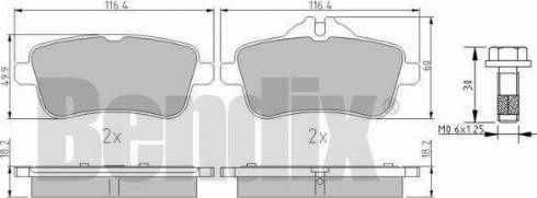 BENDIX 510971 - Kit de plaquettes de frein, frein à disque cwaw.fr