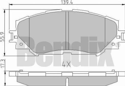 BENDIX 510499 - Kit de plaquettes de frein, frein à disque cwaw.fr