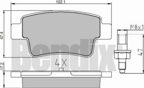 BENDIX 510490 - Kit de plaquettes de frein, frein à disque cwaw.fr