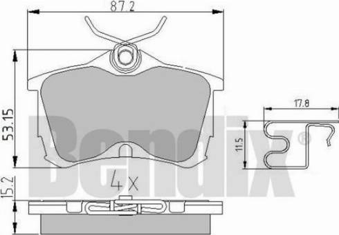 BENDIX 510449 - Kit de plaquettes de frein, frein à disque cwaw.fr