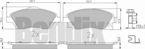 BENDIX 510446 - Kit de plaquettes de frein, frein à disque cwaw.fr