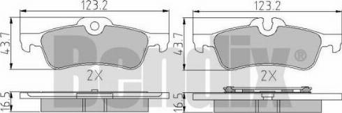 BENDIX 510457 - Kit de plaquettes de frein, frein à disque cwaw.fr