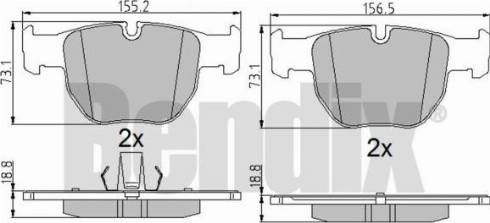 BENDIX 510467 - Kit de plaquettes de frein, frein à disque cwaw.fr