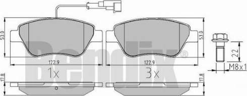 BENDIX 510409 - Kit de plaquettes de frein, frein à disque cwaw.fr