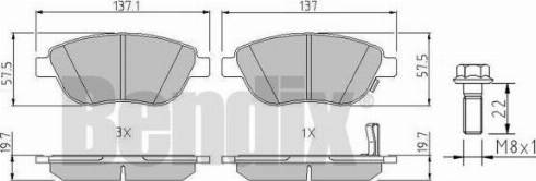 BENDIX 510485 - Kit de plaquettes de frein, frein à disque cwaw.fr