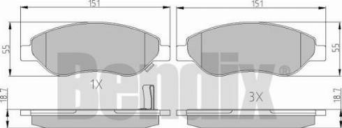 BENDIX 510486 - Kit de plaquettes de frein, frein à disque cwaw.fr