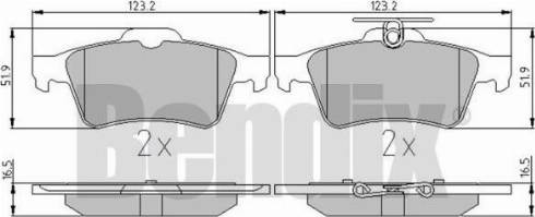 BENDIX 510481 - Kit de plaquettes de frein, frein à disque cwaw.fr