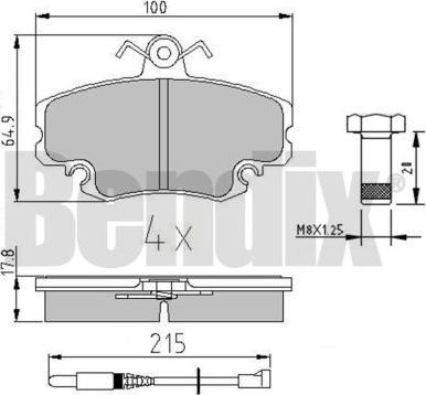 BENDIX 510434 - Kit de plaquettes de frein, frein à disque cwaw.fr