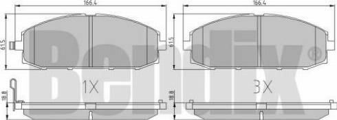 BENDIX 510432 - Kit de plaquettes de frein, frein à disque cwaw.fr