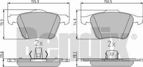 BENDIX 510426 - Kit de plaquettes de frein, frein à disque cwaw.fr