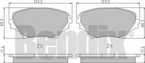 BENDIX 510420 - Kit de plaquettes de frein, frein à disque cwaw.fr