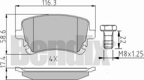 BENDIX 510478 - Kit de plaquettes de frein, frein à disque cwaw.fr