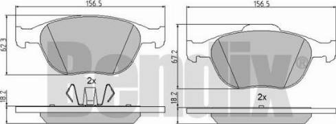 BENDIX 510477 - Kit de plaquettes de frein, frein à disque cwaw.fr