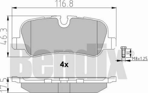 BENDIX 510544 - Kit de plaquettes de frein, frein à disque cwaw.fr