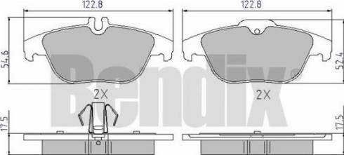 BENDIX 510547 - Kit de plaquettes de frein, frein à disque cwaw.fr