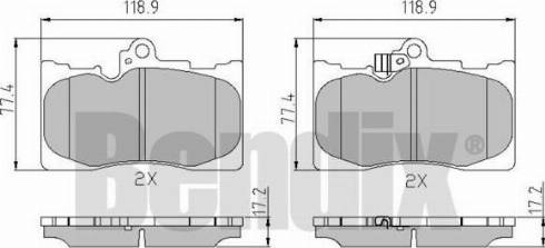 BENDIX 510560 - Kit de plaquettes de frein, frein à disque cwaw.fr