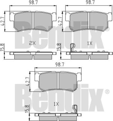 BENDIX 510563 - Kit de plaquettes de frein, frein à disque cwaw.fr