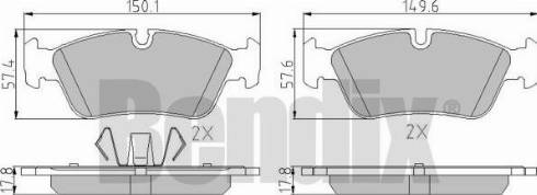 BENDIX 510506 - Kit de plaquettes de frein, frein à disque cwaw.fr