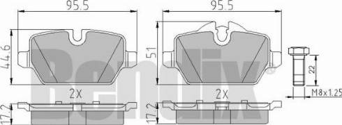 BENDIX 510508 - Kit de plaquettes de frein, frein à disque cwaw.fr