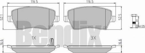 BENDIX 510503 - Kit de plaquettes de frein, frein à disque cwaw.fr