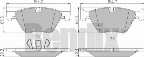 BENDIX 510507 - Kit de plaquettes de frein, frein à disque cwaw.fr