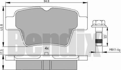 BENDIX 510514 - Kit de plaquettes de frein, frein à disque cwaw.fr