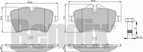 BENDIX 510510 - Kit de plaquettes de frein, frein à disque cwaw.fr