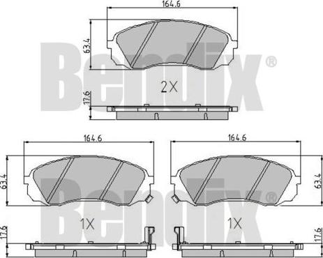 BENDIX 510584 - Kit de plaquettes de frein, frein à disque cwaw.fr