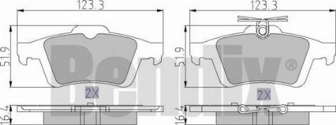 BENDIX 510529 - Kit de plaquettes de frein, frein à disque cwaw.fr