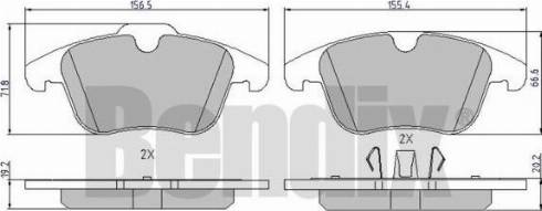 BENDIX 510526 - Kit de plaquettes de frein, frein à disque cwaw.fr