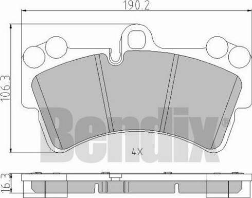 BENDIX 510579 - Kit de plaquettes de frein, frein à disque cwaw.fr