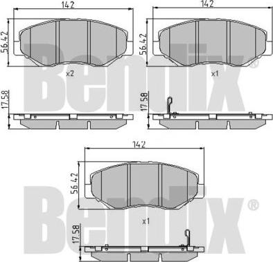 BENDIX 510699 - Kit de plaquettes de frein, frein à disque cwaw.fr